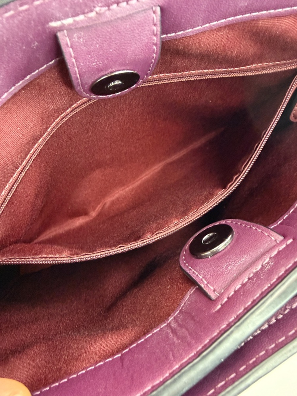 π₯COACH - Lane Mixed Leather Carryall - Boysenberry - 79U479 - Picture 11 of 12